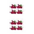 thumbnail image 2 of Toystoory 4X flor artificial planta de imitación hogar calcomanía mano de obra atractiva seda multipropósito flores falsas boda decoración Vino rojo 2piezas, 2 of 6