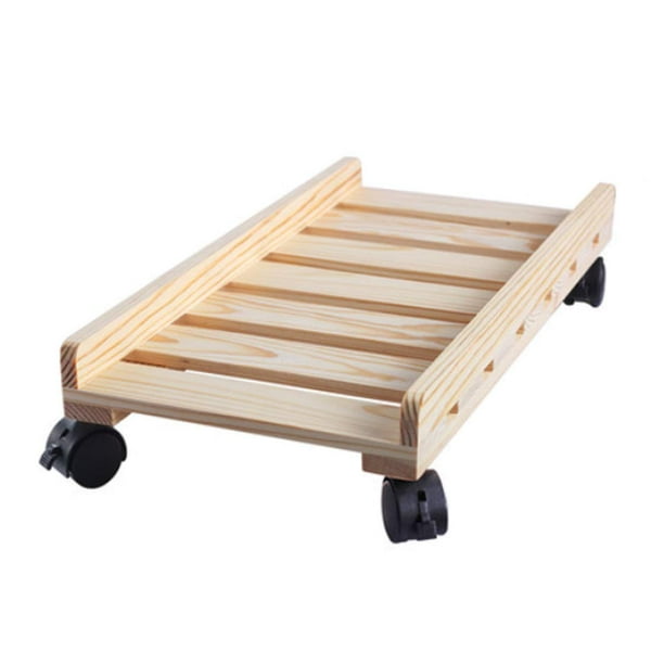 Solid Wood Cpu Stand Mobiledesktoptower Floor Stand Computer Host Carrier Desktoptower With 4 Rolling Wheels Walmart Com Walmart Com