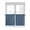 Lake Blue, variant on Navy Blue Morocco Kitchen Curtains 45 Inch Length, Modern Farmhouse Minimalist Plaid Rod Pocket Light Filtering Window Curtains Living Room Bedroom Curtain Drapes Cafe Curtain 42''x45''x2