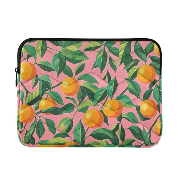 FORMRS 13-13.3 inch Laptop Sleeve Case Soft Carrying Quilted Computer Bag Cover, Pink Oranges