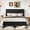 Black, variant on Allewie King Bed Frame, Upholstered Platform Bed, Adjustable Vertical Channel Tufted Headboard, Corduroy Fabric, Modern Low Profile, Wooden Slats, No Box Spring Needed, Easy Assembly, Black