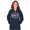 thumbnail image 4 of Hey Girl Funny Novelty TV Show Logo Unisex Fleece Graphic Zip Up Hoodie Brisco Brands 3X, 4 of 6