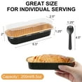 thumbnail image 5 of QKURT 50 Mini Cake Pans with Lids and Spoons, 6.8oz Disposable Aluminum Foil Mini Loaf Pans, Black, 5 of 8