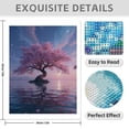 thumbnail image 3 of Diamond Art Kits for Adults - 5d Pink Tree Reflecting Sunset Waters Diamond Painting for Adults, Diamond Art for Adults Beginners, Diamond Painting Kits for Adults for Home Wall Decor, 3 of 7