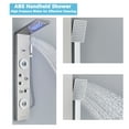 thumbnail image 2 of Zamery 6 in 1 Shower Panel Tower System with LED Rainfall Waterfall Shower Head,Multi-Function Shower Column with 4 Body Massage Jets Hand Shower Bathtub Spout,Brushed Nickel, 2 of 11