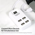 thumbnail image 2 of Graflsoa Compact 4-Port USB 2.0 Hub with High-Speed Data Transfer, Plug-and-Play, Lightweight Design in White or Black, 2 of 4
