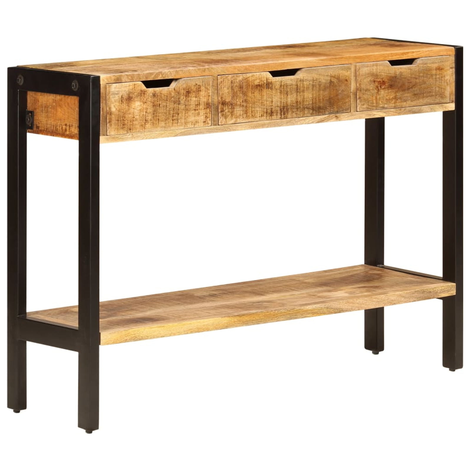 vidaXL Sideboard with 3 Drawers Solid Oak Wood 43.3x13.2x27.6 
