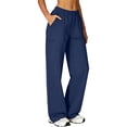 thumbnail image 2 of Hearthz Quick Dry Scrubs Pants for Women Elastic Waist Straight Leg Soft Stretch Cargo Pants Women with Pockets, 2 of 6