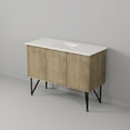thumbnail image 6 of Lancy 48 in W x 20 in D Rustic Acacia Bath Vanity and White Quartz Top, 6 of 10