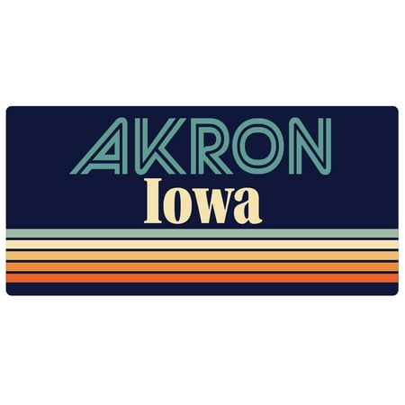 

Akron Iowa 5 x 2.5-Inch Fridge Magnet Retro Design