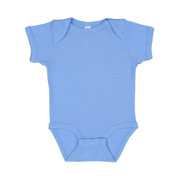 Rabbit Skins Baby Soft Short-Sleeve Bodysuit (4400) Carolina Blue, 6M