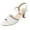 White, variant on Narveanno Women's High Heels Sandals Open Peep Toe Mesh Rhinestones Ankle Strap Dress Wedding Party Pumps Shoes White 7