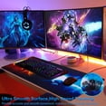 thumbnail image 5 of Gaming Mouse Pad, Extended Mouse Pad, XXL Large Big Computer Keyboard Mouse Mat Desk Pad with Non-Slip Base and Stitched Edge for Home Office Gaming Work, 31.5x15.7x0.12inch(Ice and Fire)\u2026, 5 of 5
