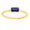 Blue, variant on Women's Finecraft Baguette-Cut Created Blue Sapphire September Birthstone Ring in 1K Gold, Size 6