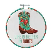 The Pioneer Woman Life is Better In Boots Cross Stitch Kit