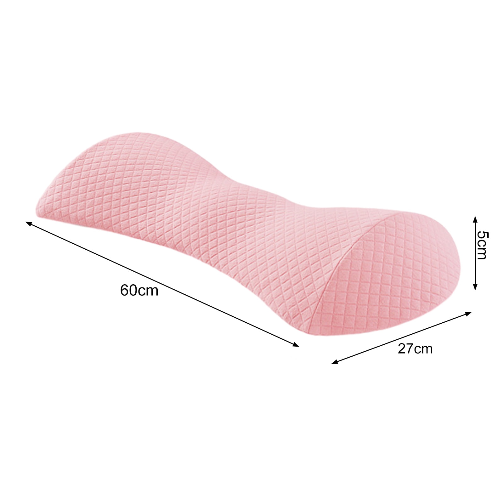 Pebbuoy Waist Pillow Memory Foam Lumbar Support Pillow Pressure-relieving Pregnant Waist Support Cushion for Home Bed