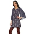 thumbnail image 2 of Moomaya Kimono Sleeve Mini Kurta Summer Tunic Printed Short Kurtis For Women, 2 of 5
