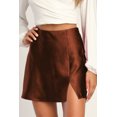 thumbnail image 1 of Novedad en verano de 2024, falda dividida de satén de color sólido, falda corta sexy de cintura alta en forma de A para mujer, ropa de calle, faldas sexis para discotecas, 1 of 5