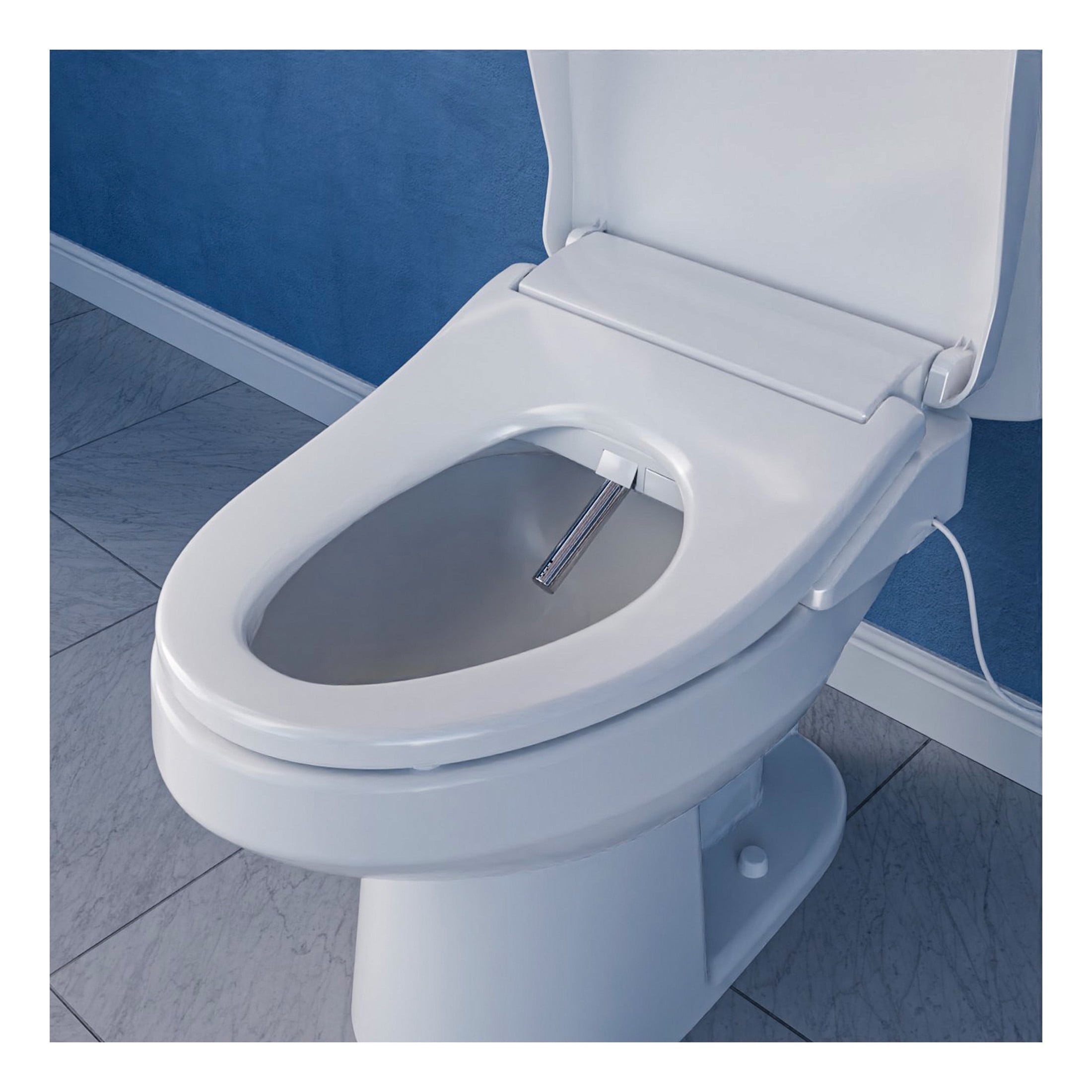 ENVO by ANZZI Electric Bidet Seat, 19.9 x 14.8 in, White, with Auto Lid, Heated, Warm Water, Air Dryer
