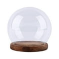 thumbnail image 2 of Tongina Cloche Glass Cloche Micro Landscape Dustproof with Base Office Clear Glass Cloche Globe 10cm, 2 of 8