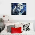 thumbnail image 5 of Nawypu Canvas Wall Art, Moon Snow Wolf Forest Wall Decor Print Painting Gift Wall Living Room Bedroom Home Office Decoration Painting, 5 of 5