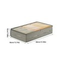 thumbnail image 3 of Under Bed Storage Bag, Foldable Quilt Organizer Box, Breathable Clothes and Blanket Bin with Clear Window, Sturdy Double Zipper, 3 of 7