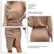 thumbnail image 1 of Vestido de ajuste de cintura vestido ajustado mangas farol fibra de poliéster transpirable color sólido casual para el trabajo ANGGREK  Otros, 1 of 5