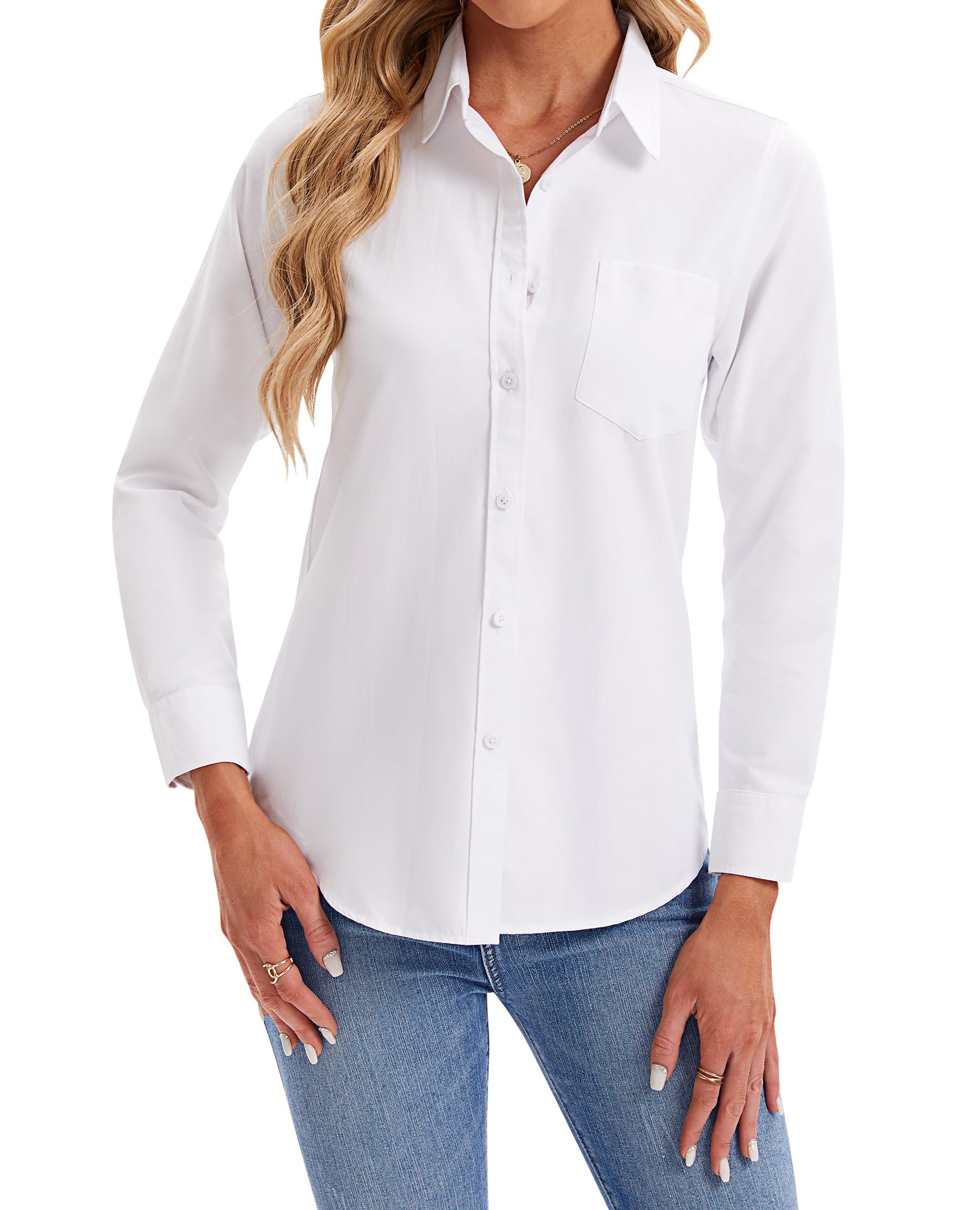 Vividaire Women's Oxford Cotton Button-Down Shirt photo 7