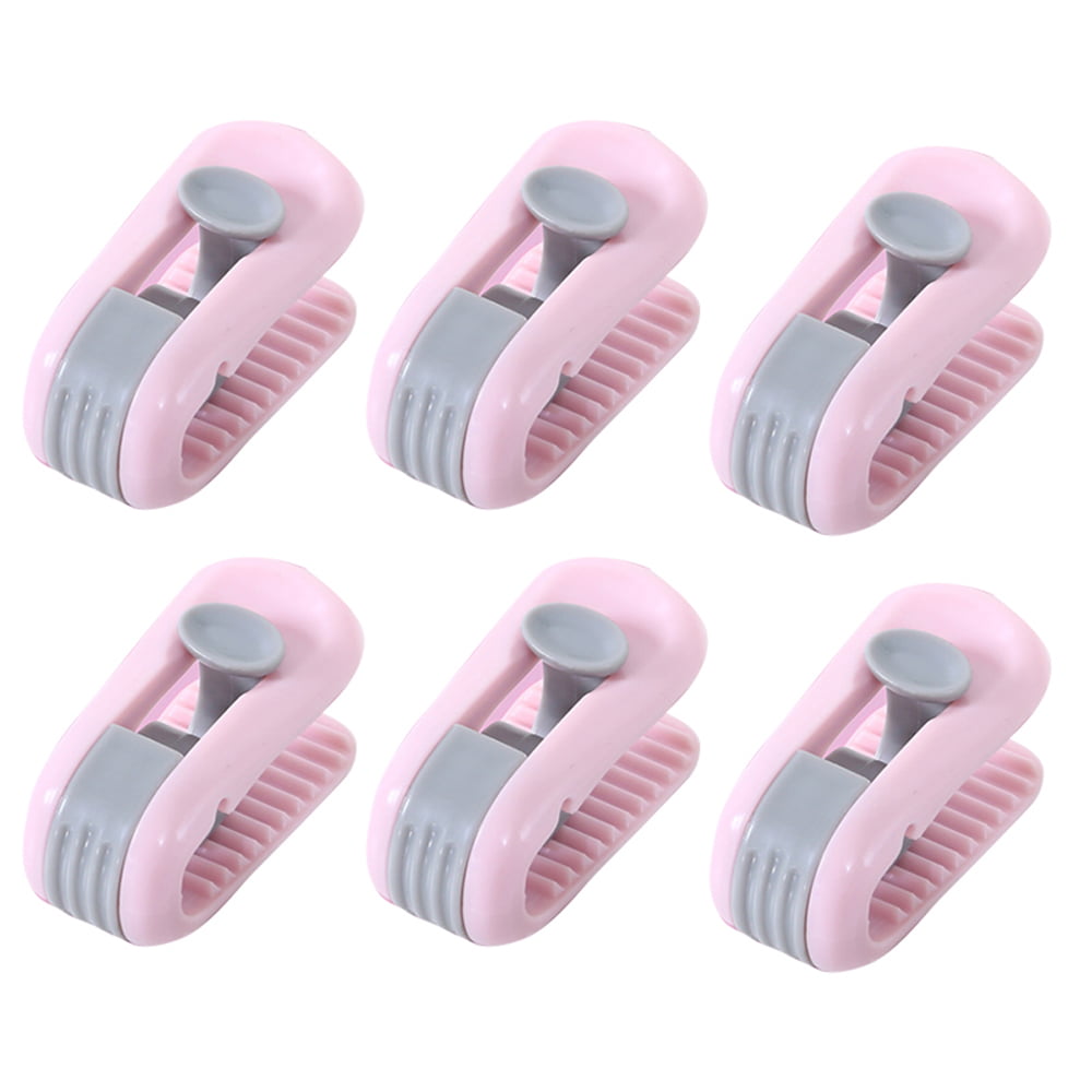 High Elasticity Duvet Clips Quilt Holder Anti-Run Kick Buckle Safety Needle-Free Quilt Cover Quilt Single Clip Household Non-Slip Device Duvet Cover Clips Comforter Fasteners Pink 6 Pcs 