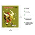 thumbnail image 2 of Manilla Philippines - Quantas Air Lines - Vintage Airline Travel Poster c.1950 - Master Art Print (Unframed) 9in x 12in, 2 of 4