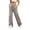 Khaki, variant on Women's Wide Leg Sweatpants Drawstring Elastic Waist Straight Leg Pants with Pockets Side Slit Loose Fit Casual Athletic Lounge Trousers