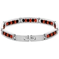 thumbnail image 1 of Bracelet à Maillons en Acier Inoxydable Protection Oeil Porte-Bonheur Perlé Elegua 8 Pouces, 1 of 4