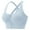 Blue, variant on 2024 New Zip Front Post-Surgery Bra Women's Wireless Sports Bras Strappy Medium Support Yoga Exercise Athletic Bra