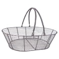 thumbnail image 4 of Organizador de fruteros de alambre de hierro, cesta de almacenamiento para pan y verduras, ideal para repostería. Gris plata, 4 of 9
