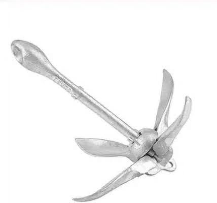 ISURE MARINE Galvanized Folding Kayak Anchor Grapnel 0.7KG/1.5lbs- Boating Accessories for Kayaks, Canoes, Paddle Boards, & Small Watercrafts