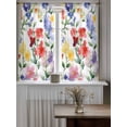 thumbnail image 4 of Spring Flower Curtains 45 Inch Length,Sheer Curtains for Bedroom Living Room Window Abstract Gradient Blue Purple Red Green Rod Pocket Drapes Kitchen Curtains Small Half Window 52"x45" 2 Panels, 4 of 7