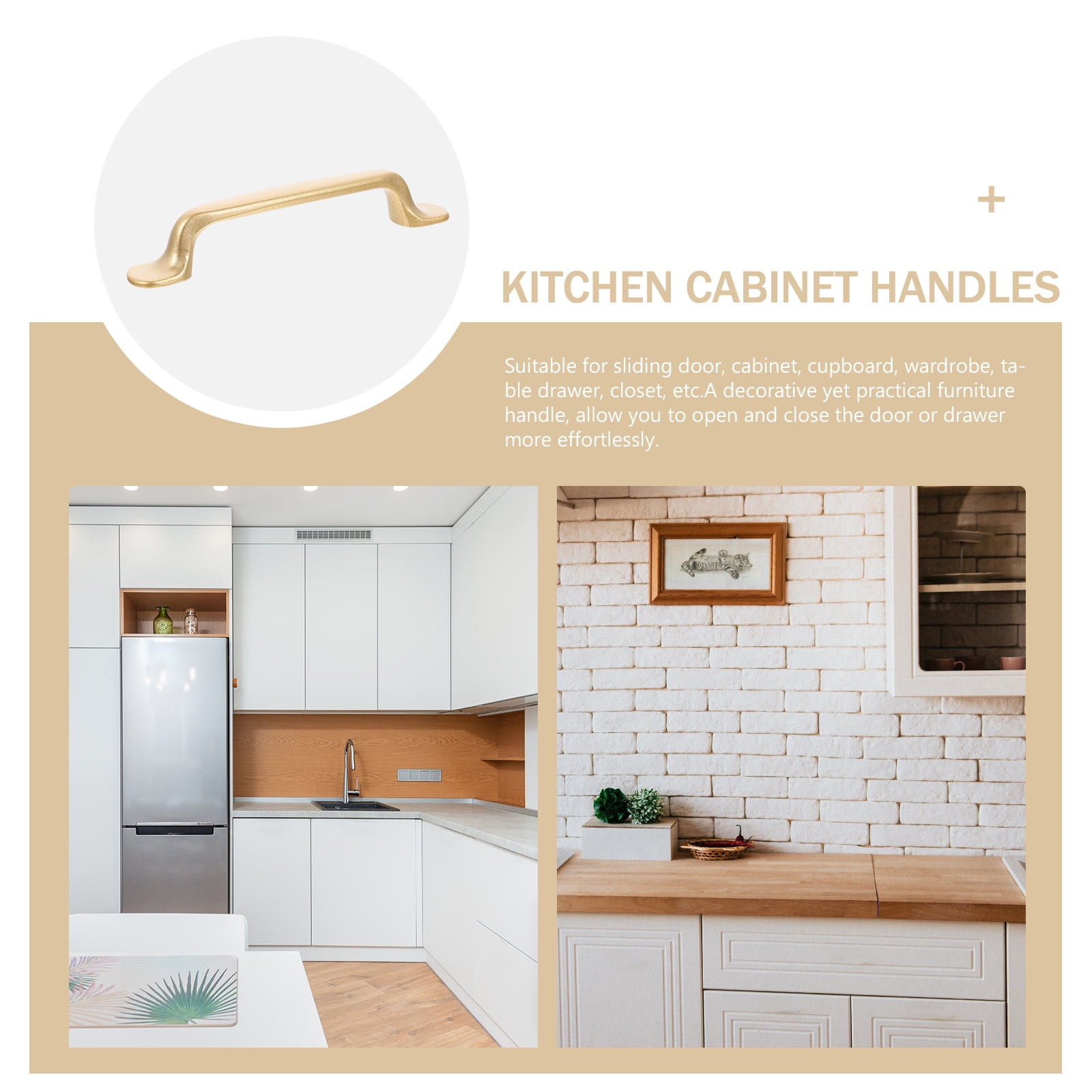 unbranded 18 pcs Golden Cabinet Handles Kitchen Handle Cabinet Handles for Drawer