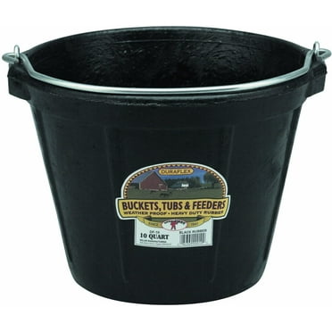 Miller Rubber All Purpose Pail Black 10 Quart - DF10