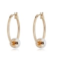 thumbnail image 2 of AVORA 10K Yellow Gold Freshwater Cultured Pearl Hoop Earrings, 2 of 5