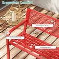 thumbnail image 4 of Costway 50 Inches Outdoor Metal Garden Bench with Geometric Lattice Backrest Armrests, 4 of 10