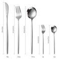 thumbnail image 2 of 30 PCS Flatware Set with Steak Knives Spoons and Forks Service for 6, Cutlery Utensil Set Basics Tableware,Mirror Finish, Dishwasher Safe, 2 of 6