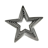 Star Shape Cookie Cutters, 6 Pcs Star Stainless Steel Bakeware Cutters for Baking Molds Set