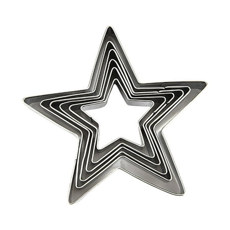 

Baking Pans Set Kitchen Essentials for New Home Star Diy Baking Tools Stainless Steel Cake Mold Handmade Printing and Cutting Die Five-Pointed Star Curtain Circle