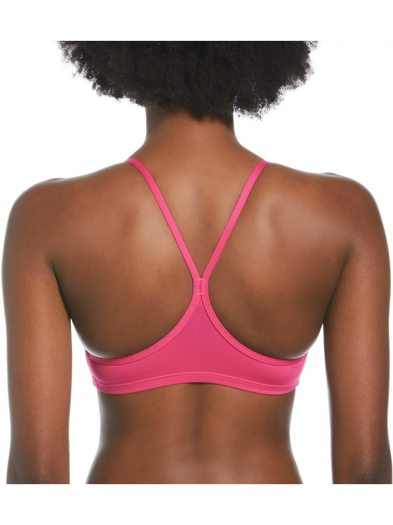 Nike Women's Essential Racerback Bikini Top Swimsuit Pink Size X