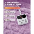 thumbnail image 4 of Electric Blanket Twin Size - Thick Tufted Sherpa Heated Blanket Twin with 10 Heating Levels and 10 Time Settings, Machine Washable Fast Heating Blanket Twin 62"×84", Purple, 4 of 9