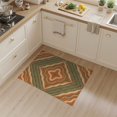 thumbnail image 2 of ODIKA Orange Boho Burnt Swirl Waves Bordered Repeating Motifs Creamy Pet Friendly & Kids Safe for Bedroom, Bedside, Nursery, 2 of 7