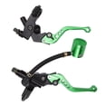 thumbnail image 3 of Motorcycle Lever, 1 Pair Aluminium Alloy Rustproof Nonfading Strong Brake   Lever Comfortable Feel  For 22mm/0.87in Handlebar Green, 3 of 8