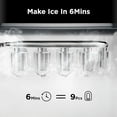 thumbnail image 2 of Countertop Ice Makers, 9 Cubes Ready in 6 Mins, 26lbs in 24Hrs, Self-Cleaning Ice Machine with Ice Scoop and Basket, 2 Sizes of Bullet Ice for Home Kitchen Office Bar Party, 2 of 6