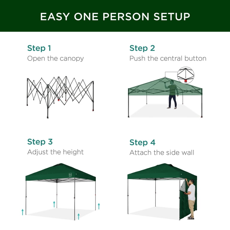 Best Choice Products, Canopy, 10x10ft Portable Tent, Green