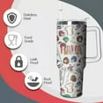 thumbnail image 4 of 40oz Baseball Mom MaMa Tumbler with Handle, Mothers Day Gift for Woman, Sports Coach Insulated Stainless Steel Cup with Lid and Straws, Reusable Travel Coffee Mug Water Bottle, 4 of 6